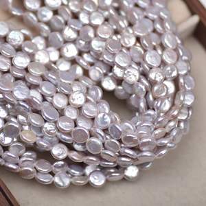 Perlas Sueltas Barrocas de Agua Dulce de 10-11 mm, Color Blanco Natural, Hechas a Mano, Forma de Patata, Accesorio para Manualidades - Product Image 3