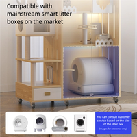 Personnalisé grand 5 étages moderne intérieur chat maison multi-chat bois Villa Cage bouton extérieur mobilier pour animaux de compagnie zone de couchage publique
