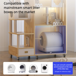 カスタム大型5階建てモダン屋内キャットハウスマルチ猫ウッドヴィラケージボタン屋外ペット家具公共寝室 - Product Image 4