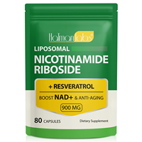 Hatmanlabs 80 Capsules de Resvératrol Liposomal, Nicotinamide Riboside et NAD, Compléments Alimentaires pour l'Anti-Âge et le Soutien Immunitaire