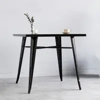 חיצוני מתכת ברזל שולחן גדול גודל 80*80cm מסעדת אוכל שולחן קפה כיסא שולחן