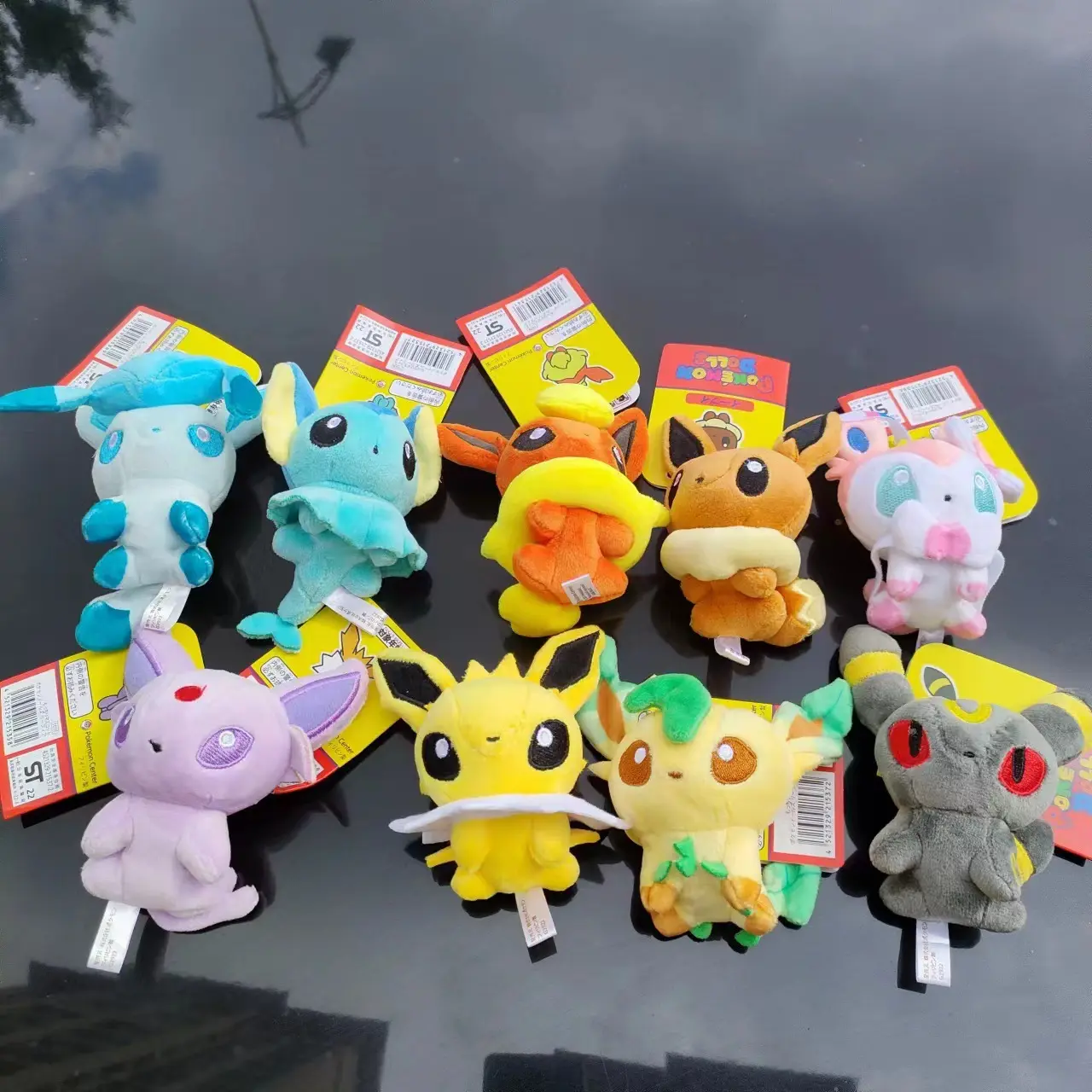 HL Spot atacado chaveiro de pelúcia Poke Moned pingente de anime bonito de 10 cm Pikachu brinquedo de pelúcia