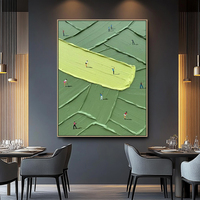 Décoration d'intérieur, peintures 3D modernes faites à la main, texture sportive, vert, golf, arts, toile de lin 450 g/m², tailles personnalisées, fête des pères