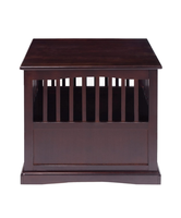 Table d'appoint pour espresso décontractée pour la maison Cage et maison en bois de taille moyenne pour animaux de compagnie