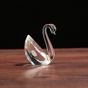 Ccigno di cristallo trasparente <span class=keywords><strong>blu</strong></span> unico per la decorazione di nozze figurina di cristallo del <span class=keywords><strong>cigno</strong></span> - Product Image 6