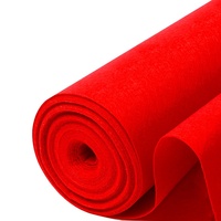 Tapis en rouleau moderne rouge en polyester solide pour mariages à usage unique, antidérapant, épaissi, durable