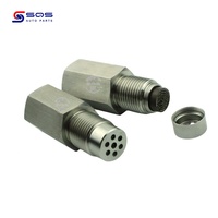 Convertisseur catalytique miniature de haute qualité SQS OEM/ODM M18*1.5 SS201 avec capteur d'oxygène, norme d'émission Euro II-IV, garantie 1 an