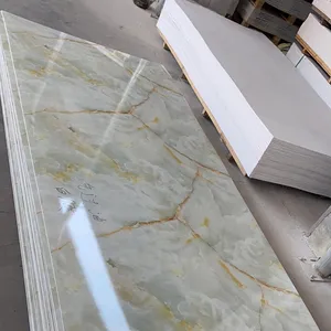 Panneaux muraux décoratifs, feuilles en plastique en marbre, pvc, uv, 3d, 2mm, 3mm, 4mm, 5mm, 6mm