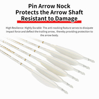 Flèches de tir à l'arc en carbone pur pour cibles, spine 400-800, rectitude de 0,003 po, diamètre intérieur de 6,2 mm, plumes de dinde, pointes en acier au carbone