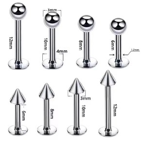 ชุดเครื่องประดับเจาะริมฝีปากแบบเรียบง่าย AMELIA Silver Piercing พร้อมจิวเวลรี่คุณภาพสูงสำหรับเจาะริมฝีปาก ขายส่ง - Product Image 2