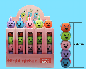 Petit quantité minimale de commande Stock vache chien ours design cadeaux créatifs 5 coloré mignon <span class=keywords><strong>kawaii</strong></span> <span class=keywords><strong>surligneur</strong></span> à empiler pour enfants étude <span class=keywords><strong>dessin</strong></span> stylo de marque - Product Image 5