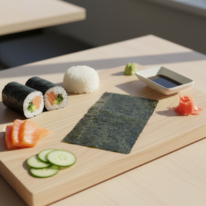 Nori séché et grillé de qualité <span class=keywords><strong>C</strong></span> pour <span class=keywords><strong>sushi</strong></span>, 10 feuilles/paquet |   Prêt à consommer pour les magasins de proximité et la préparation de sushis à la maison - Product Image 3
