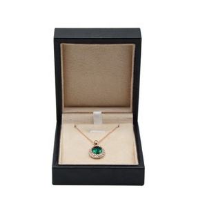 Özel Logo lüks deri mücevher kutusu yüzük ve kolye için moda kare desen düğün hediye takı ambalaj - Product Image 1