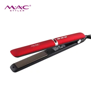 MAC Styler Ceramic Pro Hair Straightener Red Titanium Alloy Flat Iron 450F Straightener