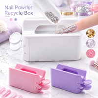 Boîte de Rangement Double Couche en Plastique pour Poudre à Ongles et Paillettes – Idéale pour Salons de Manucure et Usage Domestique