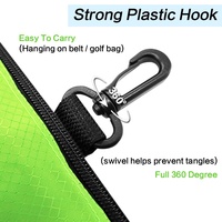 Fabrication d'accessoires pour balles de golf, logo personnalisé, sac à fermeture éclair professionnel, pochette pour tee de golf