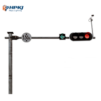 Poteau de signalisation routière en acier galvanisé, feux de circulation LED extérieurs, signalisation routière à LED, indice de protection IP55, alimenté par énergie solaire, certifié CE