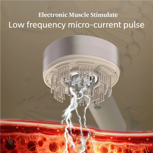 Eveekon Microcurrent Red Light + EMS Peine de masaje con cepillo vibrador para el cuero cabelludo para el cuidado del cabello y masajeador de cabeza reafirmante DE LA PIEL 4 modos - Product Image 6
