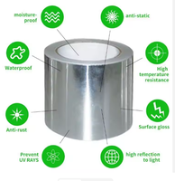 Ruban adhésif pour climatiseur en aluminium blanc / Ruban adhésif acrylique en caoutchouc butyle Alu