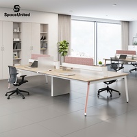 SpaceUnited Factory Wholesale Fashionable Steel Design Double Sided 2 Person Staff Desk Metal Office Furniture