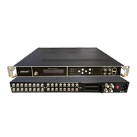 Modulator TV UHF All in One HD SD Video ke Coax RF 24 ISDB-T DVB-T untuk Integrator Sistem Hotel Operator Siaran DVB