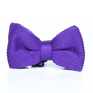 27 <span class=keywords><strong>colores</strong></span> Super calidad adulto agradable puro Color sólido liso preatado tejido niño hombres pajaritas punto cuello corbata hombre para hombres al por mayor - Product Image 2