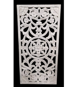 Designer <b>White</b> MDF Floral Wall Panel with Decorative Cutwork Artwork Modern Wooden Wall <b>Hanging</b> for Home Office Living Room - Product Image 4