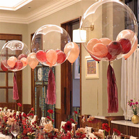 Ballons autocollants Bobo gonflables à hélium, Transparent, en Pvc, 10, 18 et 24 pouces, décore fête d'anniversaire et mariage, DIY, 1 pièce