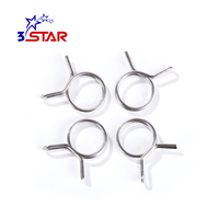 Collier de serrage zingué pour tuyau de type ressort à double fil pour tuyaux métriques/pouces 4-34mm