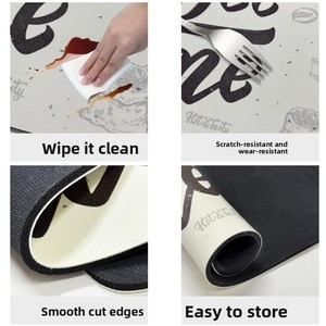 <span class=keywords><strong>Tapis</strong></span> <span class=keywords><strong>de</strong></span> bar à café absorbant pour comptoir, <span class=keywords><strong>tapis</strong></span> <span class=keywords><strong>de</strong></span> séchage <span class=keywords><strong>de</strong></span> vaisselle pour accessoires <span class=keywords><strong>de</strong></span> <span class=keywords><strong>cuisine</strong></span>, dissimule les taches, avec dos en caoutchouc noir pour machine - Product Image 3