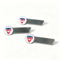 Plaques et badges personnalisés en alliage de zinc plaqué argent sur mesure pour cadeaux d'entreprise
