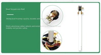 80W 3-Blatt 56-Zoll AC-Motor Metall-Deckenventilator Langlebig Starker Wind Geräuscharmer Betrieb Energiesparende Klasse A Energieeffizienz für den Hausgebrauch