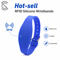 Pulsera de Silicona RFID HF de 13.56MHz, Resistente al Agua y a la Intemperie, con Impresión/Grabado/Relieve Personalizado, de Alta Calidad para Eventos Religiosos