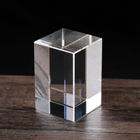 Máquina de Grabado Láser UV 3D Xtool, Cubo de Cristal K9 en Blanco de 60x60x90mm, Bloque de Cristal, Caja de Regalo Roja, Venta al Por Mayor
