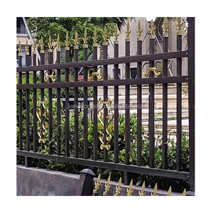 Panneau de clôture de sécurité en acier galvanisé de 6 pieds de haut <span class=keywords><strong>piquet</strong></span> en fer forgé pour la maison - Product Image 1