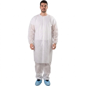 Fournitures EPI : <span class=keywords><strong>Blouse</strong></span> de <span class=keywords><strong>laboratoire</strong></span> <span class=keywords><strong>jetable</strong></span> en PP non tissé, vêtement de travail certifié CE pour usage hospitalier et en salle blanche - Product Image 3
