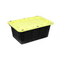 Boîtes de rangement empilables en plastique épais de 40 gallons avec couvercle verrouillable