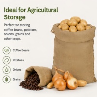 Sac en jute écologique robuste avec coutures renforcées, réutilisable pour le stockage de légumes, pommes de terre et céréales, sac en toile de jute, fournisseur en gros de sacs en vrac