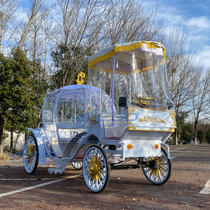 Charrette Électrique Personnalisable Sans Chevaux, Buggy de Mariage de Luxe, Style Anglais, Transport Spécial Citrouille pour Visites Touristiques - Product Image 1