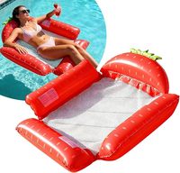 Fauteuil flottant gonflable pliable en forme de fruit pour piscine, idéal pour le divertissement aquatique