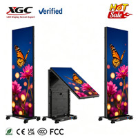 Schermo LED P2 All-in-one da 160 Pollici Pieghevole HDR10+ 600CD Luminosità Display Pubblicitario LED con Supporto da Pavimento e Ruote