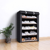 Meuble à chaussures convertible moderne en métal pour salon avec housse anti-poussière et organisateur de rangement pour usage hôtelier