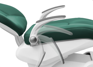 Fauteuil dentaire électrique ergonomique en cuir vert, inclinable et professionnel, avec réglage professionnel. - Product Image 6
