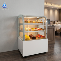Vitrine à pâtisserie à refroidissement rapide haute performance avec vitre incurvée pour café et maison de café - Modèle
