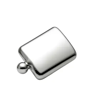 Xách tay đồng bằng ANH hot bán LFGB thép không gỉ 9 oz kim loại rượu hip flask cho bán buôn