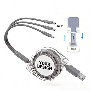 Hot Gift Items 3 in 1 C Multi Charger Retractable Logo Usb <b>Charging</b> <b>Cable</b> for Wholesale - Product Image 1