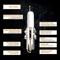 Bougie d'allumage à essence Iridium RCJ8Y pour modèles de tronçonneuses RCJ6Y/RCJ7Y, compatible avec 6703 BPMR7A BPM7CTORCH L7RTC pour WSR6F