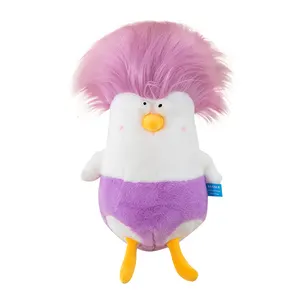 Ingrosso nuovo animale capelli lunghi pollo per bambini regalo imbottito 23Cm simpatico giocattolo di peluche di pollo