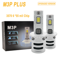 Ampoules de phare LED M3P PLUS H1 H3 H7 8000LM 6000K 12V Plug and Play H11 pour remplacement et réparation de feux avant de voiture