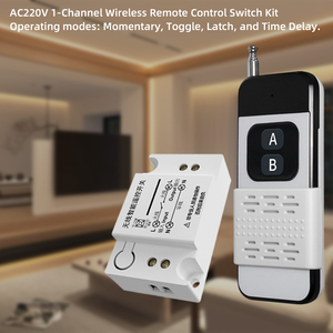 Interrupteur <span class=keywords><strong>à</strong></span> <span class=keywords><strong>distance</strong></span> 433 MHz haute puissance 1 canal AC220V pour éclairages de maison intelligente et portes de garage avec <span class=keywords><strong>distance</strong></span> de transmission de 1000 m - Product Image 1
